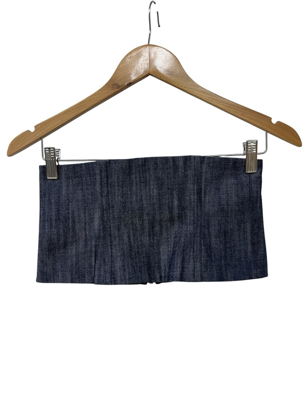 Tibi Denim Corset Belt Bandeau Top 4